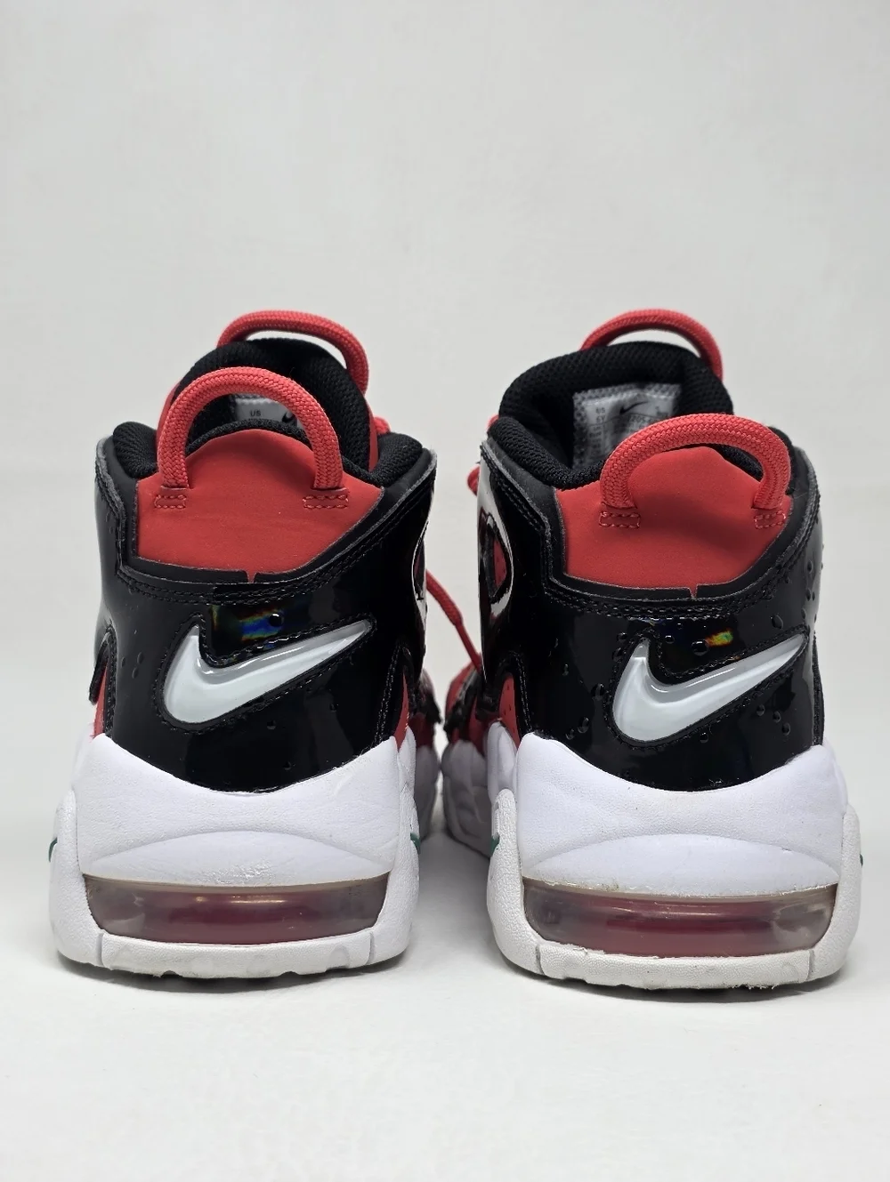 Nike Air More Uptempo Boys Size 6Y Red Black Walking Basketball Shoes Sneakers